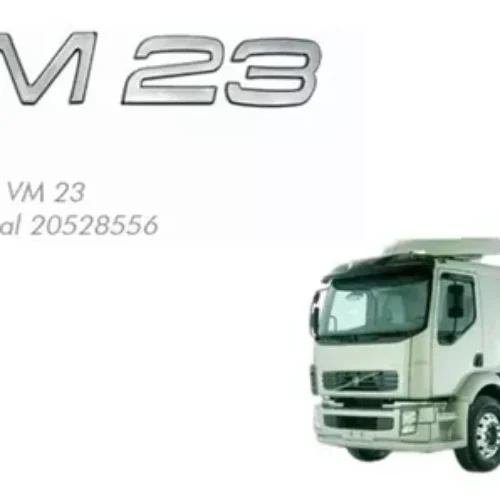 EMBLEMA LETREIRO FRONTAL VOLVO (VM 23) CROMO