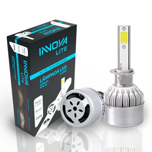 LAMPADA FAROL LED H1 BRANCO 12/24V BIVOLT PRAD