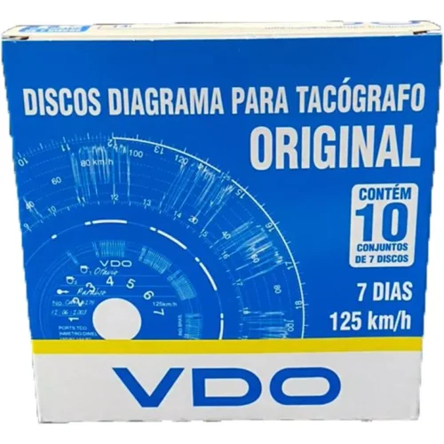 DISCO TACOGRAFO SEMANAL 7 DIAS 125 KM VDO