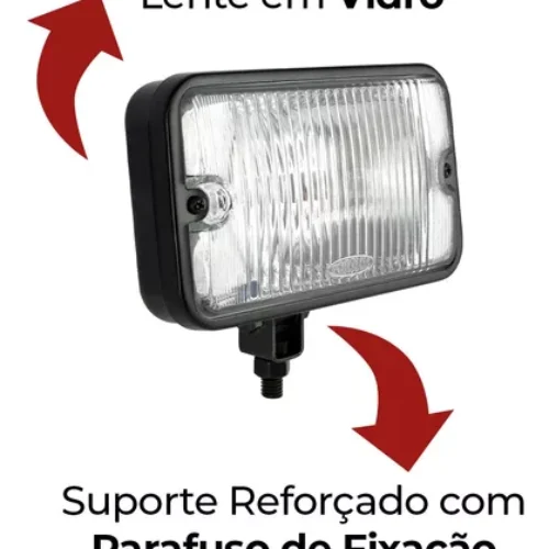 FAROL MILHA RETANGULAR SERRA II RAIADO FORTLUZ708F-S/L